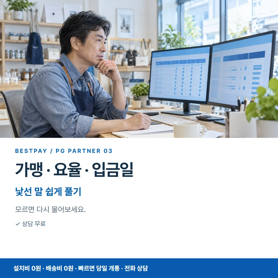 PG사 · 가맹 · 요율 · 약정 낯선 말 쉽게 풀기 카드뉴스 3