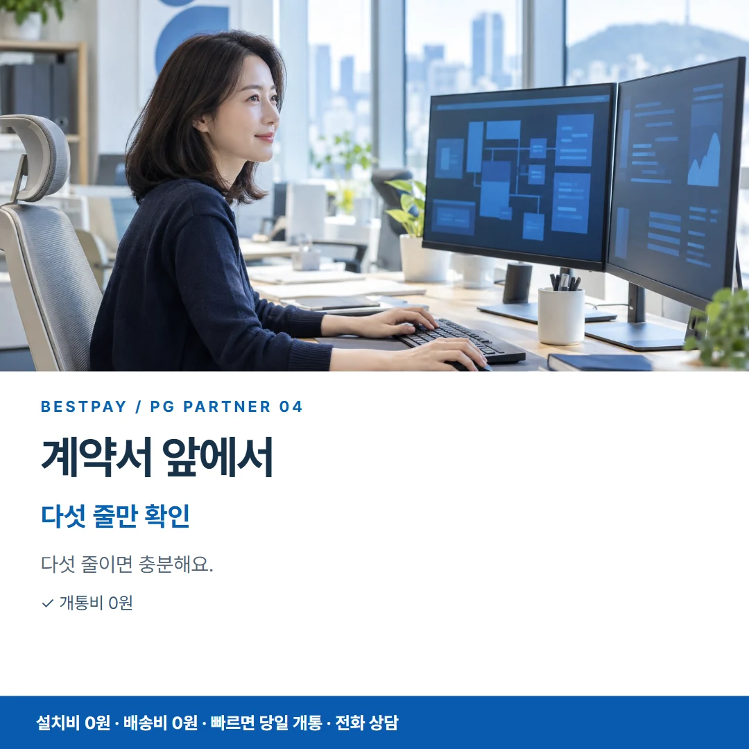 PG사 · 계약서 앞에서 다섯 줄만 확인 카드뉴스 4